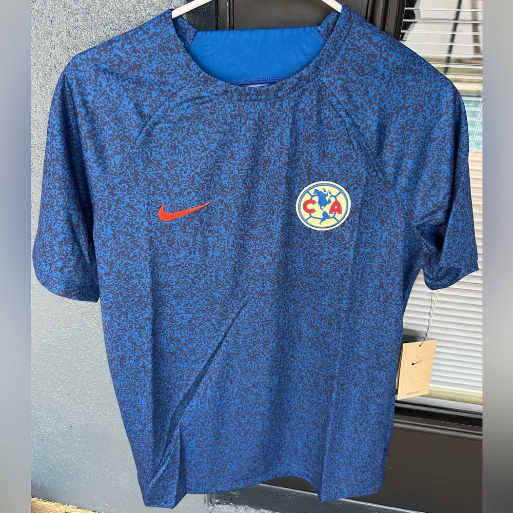 Club America Nike Dri-Fit 2023/24 Academy Pro Pre-Match Blue Jersey Size M NWT